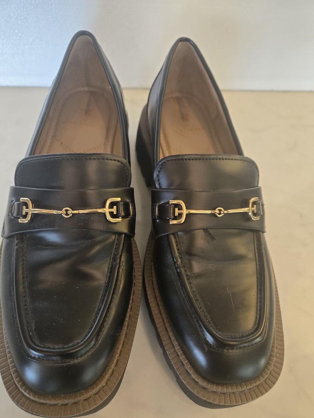 New/Like New Samuel Edelman Lug Loafers 7M - Picture 3 of 4